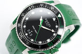 Gucci Dive Black Dial Green Rubber Strap Watch For Men - YA136310