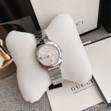 Gucci GG2570 White Dial Silver Steel Strap Watch For Women - YA142502