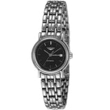 Longines Presence 25.5mm Automatic Black Dial Silver Steel Strap Watch for Women - L4.321.4.52.6