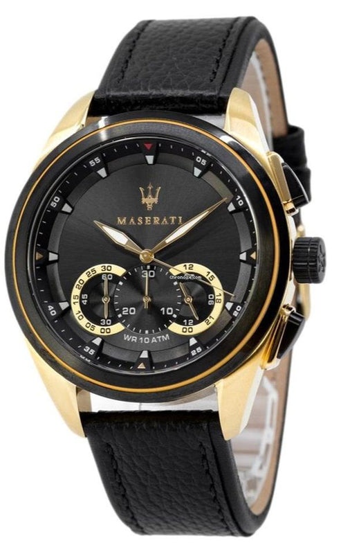 Maserati Traguardo Chronograph 45mm Black Gold Watch For Men Watch