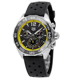 Tag Heuer Formula 1 Chronograph Black Dial Black Rubber Strap Men's Watch - CAZ101AC.FT8024