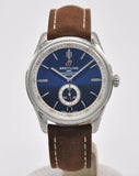 Breitling Premier Automatic 40mm Blue Dial Brown Leather Strap Mens Watch - A37340351C1X2