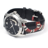 Gucci Le Marche Des Merveilles Black Dial Black Leather Strap Unisex Watch - YA1264007