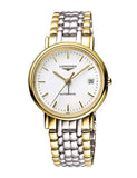 Longines Presence 38.5mm Automatic White Dial Two Tone Steel Strap Watch for Men - L4.921.2.12.7