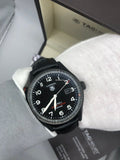 Tag Heuer Carrera Calibre 5 Drive Timer Black Dial Black Leather Strap Watch for Men - WAR2A80.FC6337