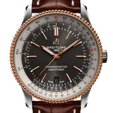 Breitling Navitimer 1 Automatic 41mm Black Dial Brown Leather Strap Mens Watch - U17326211M1P1