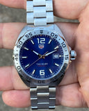 Tag Heuer Formula 1 Stainless Steel 41mm Blue Dial Silver Steel Strap Watch for Men - WAZ1118.BA0875