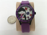 Marc Jacobs Marc White Multicolor Dial Purple Silicone Strap Watch for Women - MBM5514