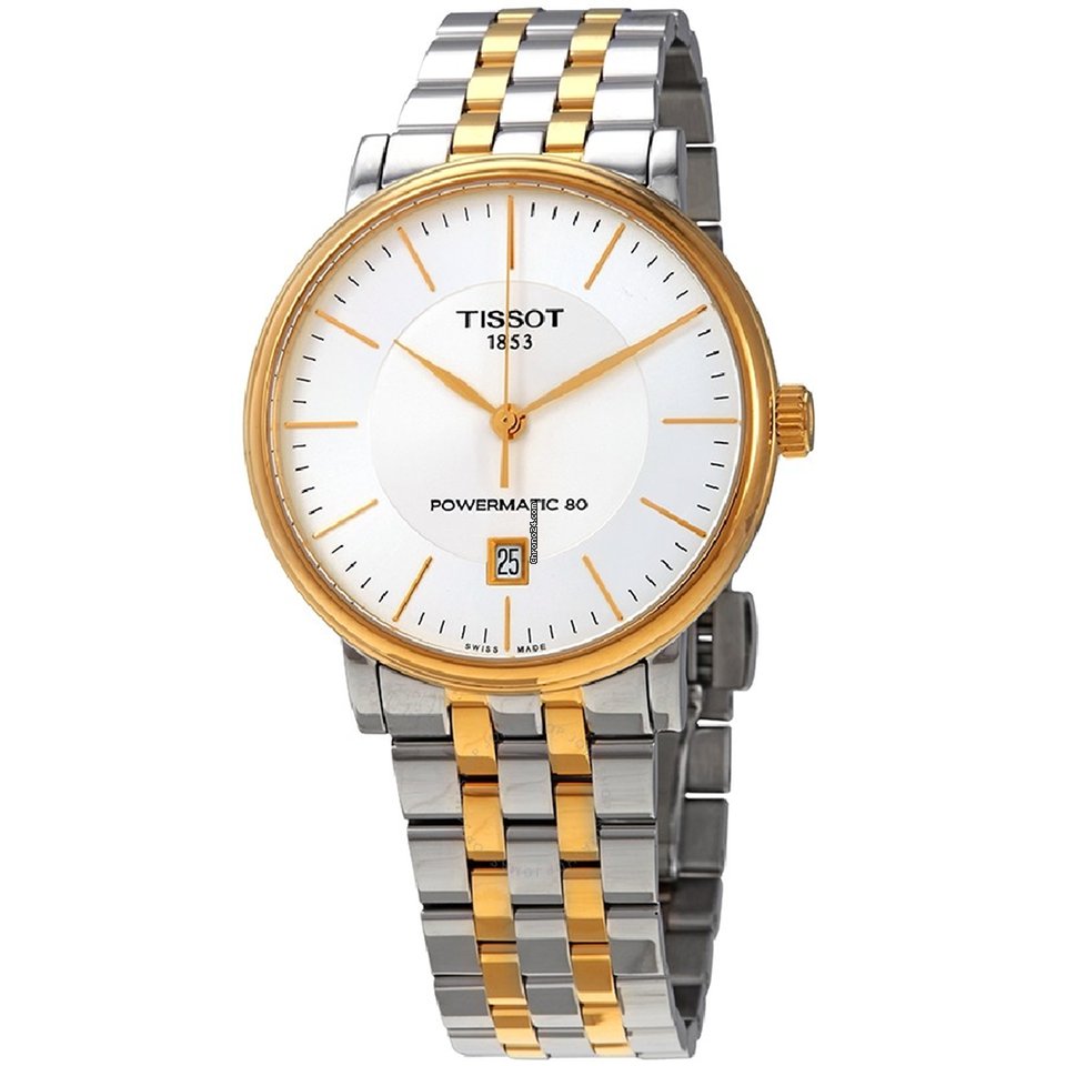 Tissot Carson Premium Powermatic 80 White Dial Two Tone Steel