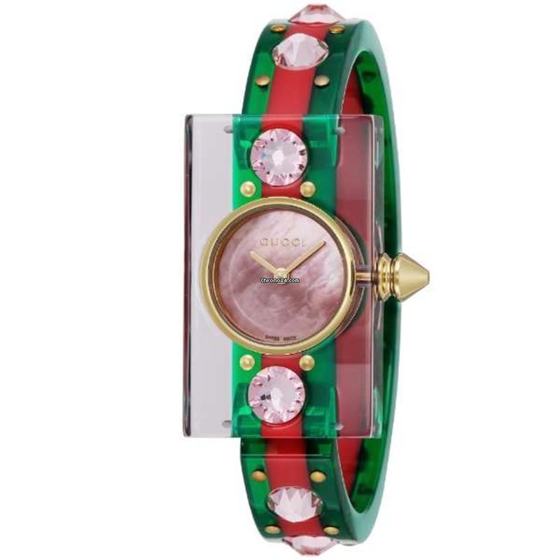 Gucci Vintage Web Pink Mother of Pearl Dial Watch For Women