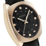 Gucci GG2570 Black Dial Leather Strap Watch For Women - YA142407