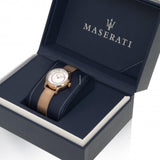 Maserati Epoca Mother of Pearl Dial Rose Gold Mesh Strap Watch For Women - R8853118506