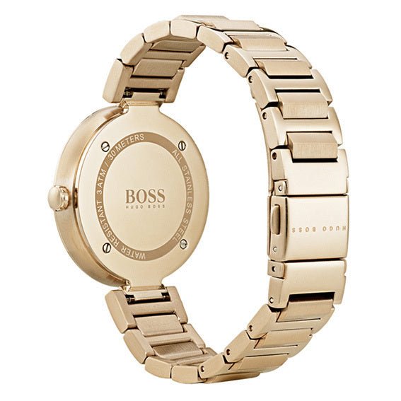 Hugo Boss Allusion Gold Dial Gold Steel Strap Watch for Women - 1502415