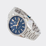 Tag Heuer Carrera Quartz 39mm Diamonds Blue Dial Silver Steel Strap Watch for Women - WAR1114.BA0601