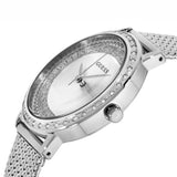 Guess Quartz Silver Dial Willow Stainless Steel Mesh Bracelet Watch For Women - W0836L2