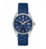 Tag Heuer Carrera Quartz 39mm Blue Dial Blue Calfskin Strap Watch for Women - WAR1112.FC6391