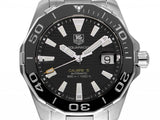 Tag Heuer Aquaracer Automatic Black Dial Silver Steel Strap Watch for Men - WAY211A.BA0928