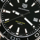 Tag Heuer Aquaracer Black Dial Black Rubber Strap Watch for Men - WAY111A.FT6151