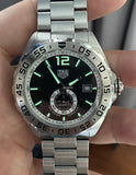 Tag Heuer Formula 1 Automatic 43mm Black Dial Silver Steel Strap Watch for Men - WAZ2012.BA0842