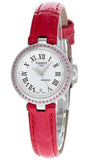 Tissot Bellissima Small Lady Crystals Mother of Pearl Dial Red Leather Strap Watch For Women - T126.010.66.113.00