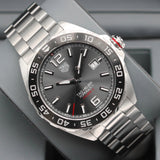 Tag Heuer Formula 1 Calibre 5 Chronograph Anthracite Dial Silver Steel Strap Watch for Men - WAZ2011.BA0842