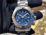 Breitling Avenger Chronograph 45mm Blue Dial Silver Steel Strap Watch for Men - A13317101C1A1