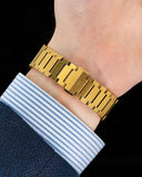 Tissot PRX Quartz Gold Dial Gold Steel Strap Watch for Men - T137.210.33.021.00