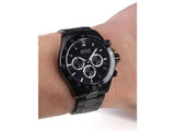 Hugo Boss Ikon Chronograph Black Dial Black Steel Strap Watch for Men - 1512961