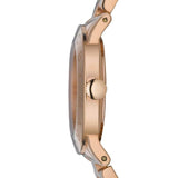 Marc Jacobs Amy White Dial Rose Gold Stainless Steel Strap Watch for Women - MBM3077