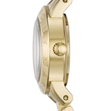 Marc Jacobs Amy Black Dial Gold Stainless Steel Strap Watch for Women - MBM3336