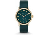 Marc Jacobs Baker Green Dial Green Leather Strap Watch for Women - MBM1268