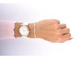 Marc Jacobs Baker White Dial White Leather Strap Watch for Women - MBM1283