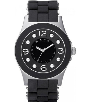 Marc Jacobs Pelly Black Dial Black Plastic Steel Strap Watch for Women - MBM2544