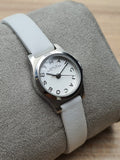 Marc Jacobs Henry Dinky White Dial White Leather Strap Watch for Women - MBM1234