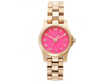 Marc Jacobs Henry Dinky Pink Dial Rose Gold Stainless Steel Strap Watch for Women - MBM3203