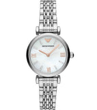 Emporio Armani Donna Mother of Pearl Dial Silver Steel Strap Watch For Women - AR11204