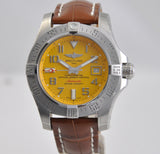 Breitling Avenger 11 Seawolf Stainless Steel Cobra Yellow Dial Mens Watch - A1733110/I519/434X