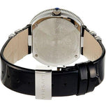 Versace V Metal Icon Silver Dial Black & Silver Strap Watch for Women - VLC010014