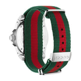 Gucci Dive Black Dial Green & Red Nylon Strap Watch For Men - YA136206