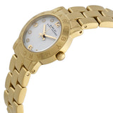 Marc Jacobs Mini Amy White Dial Gold Stainless Steel Strap Watch for Women - MBM3057