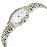 Tissot Desire White Dial Two Tone Mesh Bracelet Two Tone Steel Watch For Men - T52.2.481.31