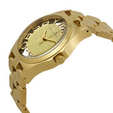 Marc Jacobs Henry Transparent Gold Dial Gold Stainless Steel Strap Watch for Women - MBM3206