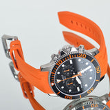 Tissot Seastar 1000 Chronograph Black Dial Orange Rubber Strap Watch For Men - T120.417.17.051.01