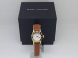 Marc Jacobs Mini Blade White Dial Brown Leather Strap Watch for Women - MBM1219