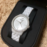 Emporio Armani Ceramic White Dial White Ceramic Bracelet Watch For Women - AR1477