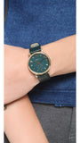 Marc Jacobs Baker Green Dial Green Leather Strap Watch for Women - MBM1268