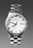 Marc Jacobs Henry White Diamonds Dial Silver Stainless Steel Strap Watch for Women - MBM3044