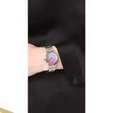 Marc Jacobs Roxy Pink Dial Silver Steel Strap Watch for Women - MJ3552