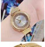 Guess Willow Two Tine Dial Gold Mesh Bracelet Watch For Women - W0836L3