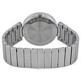 Gucci G Interlocking Black Dial Silver Steel Strap Watch For Women - YA133307